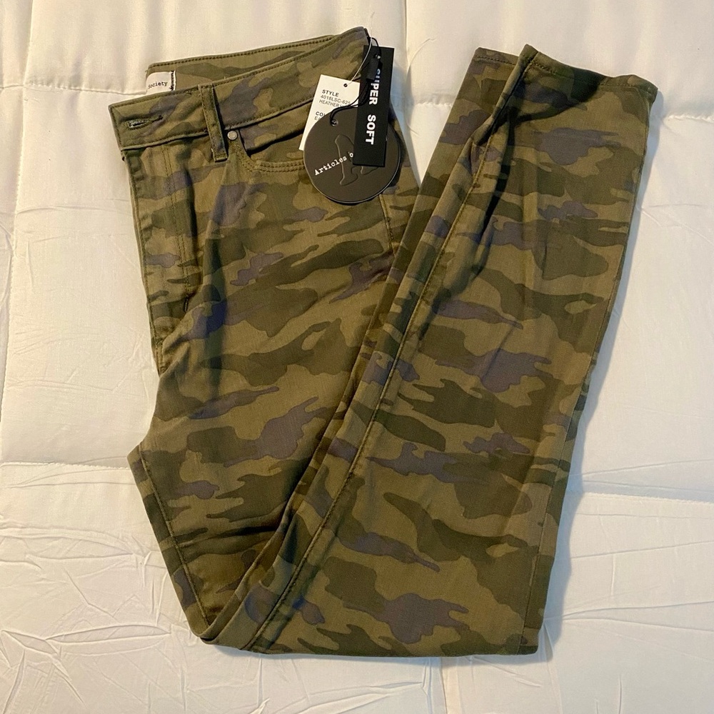 Articles Of Society Olive Camouflage Pants